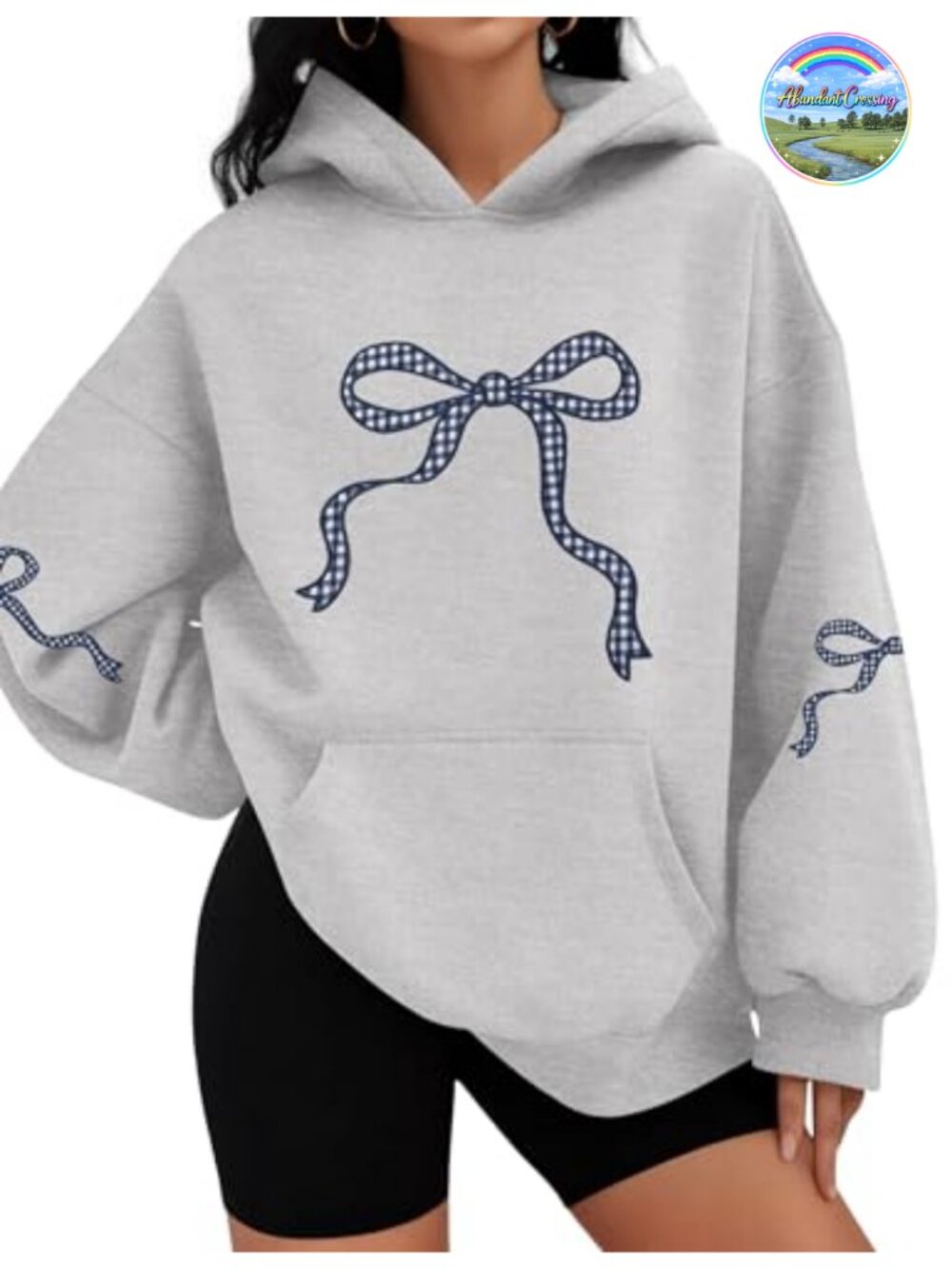 Oversized Fleece Lined Hoodie with Kangaroo Pocket for Women